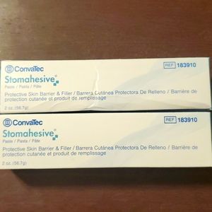 Lot of 2 boxes Convatec  183910 Stomahesive Paste 2 oz Tube Cream Expires 2026